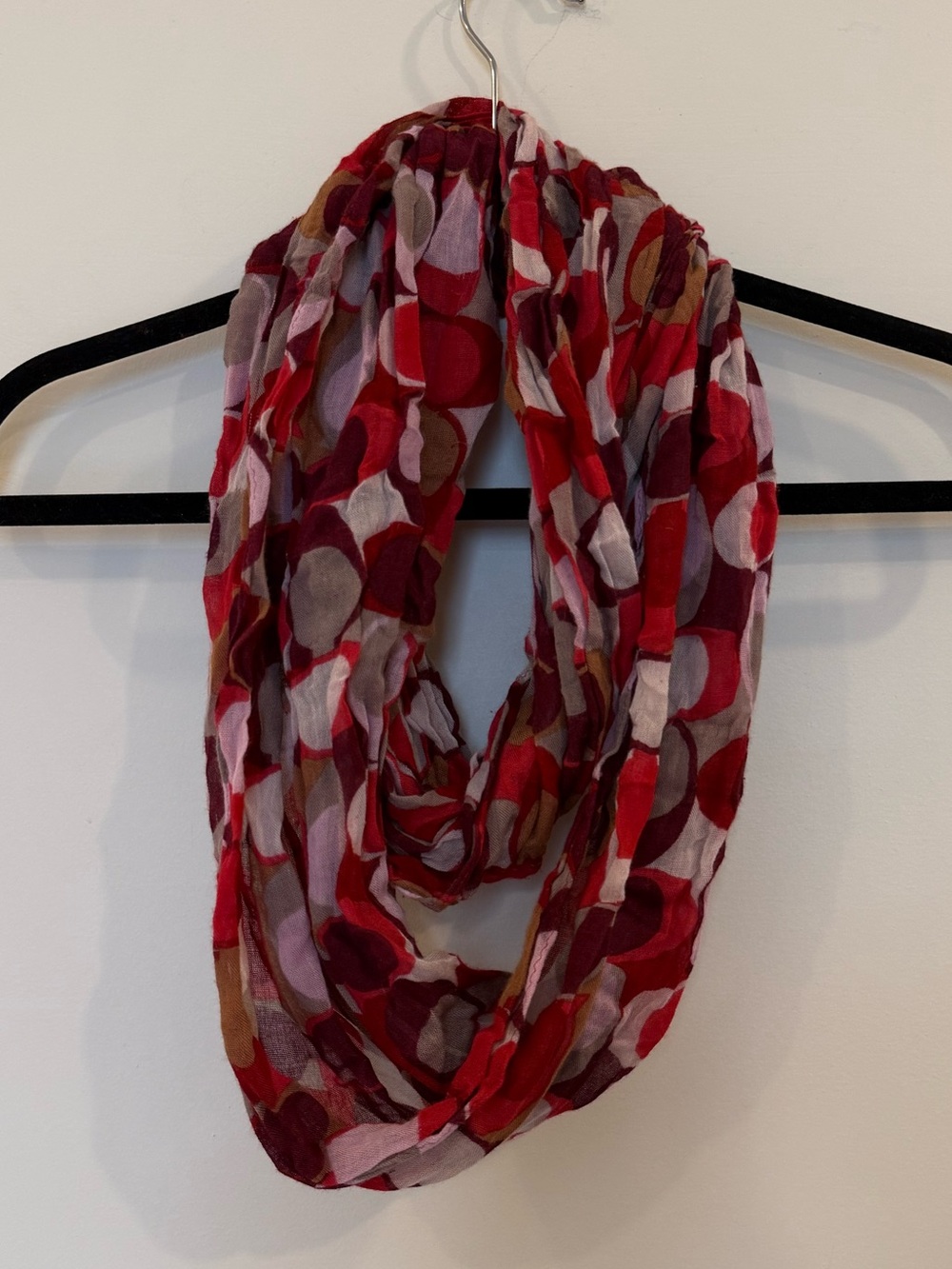 Red Infinity Scarf - Women's Accessory